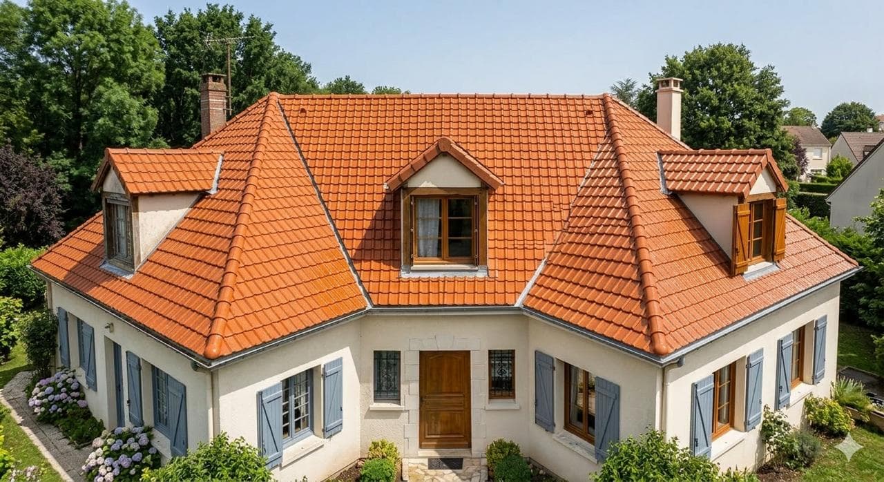 Traitement hydrofuge appliqué sur toiture