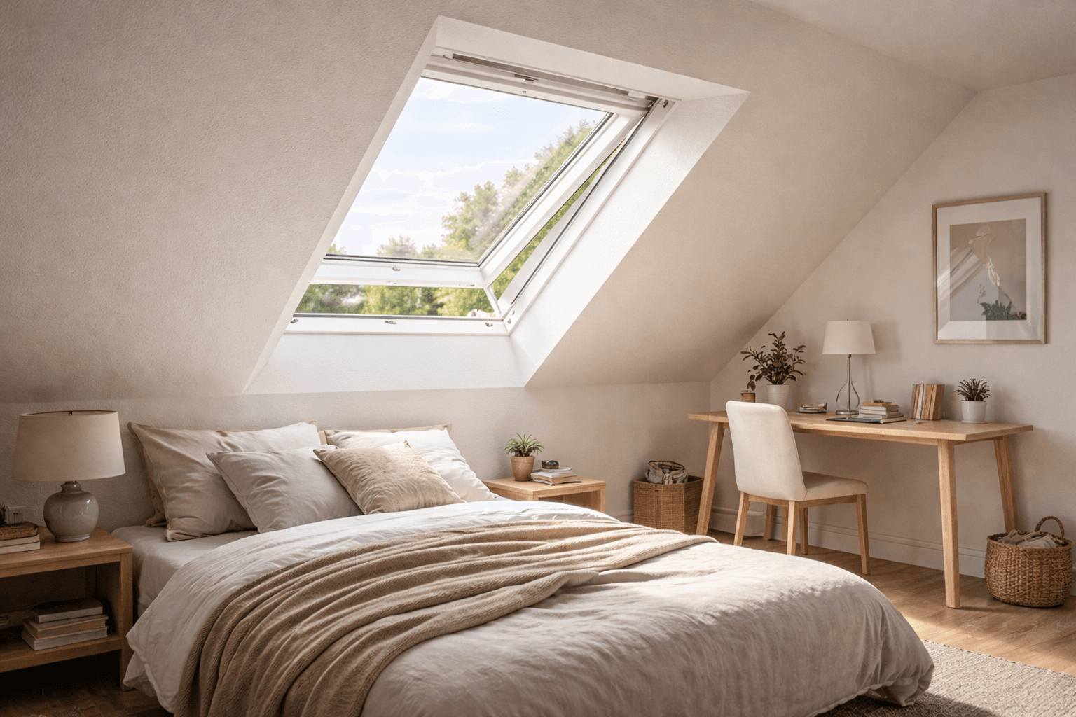 Intérieur lumineux après création d'ouverture